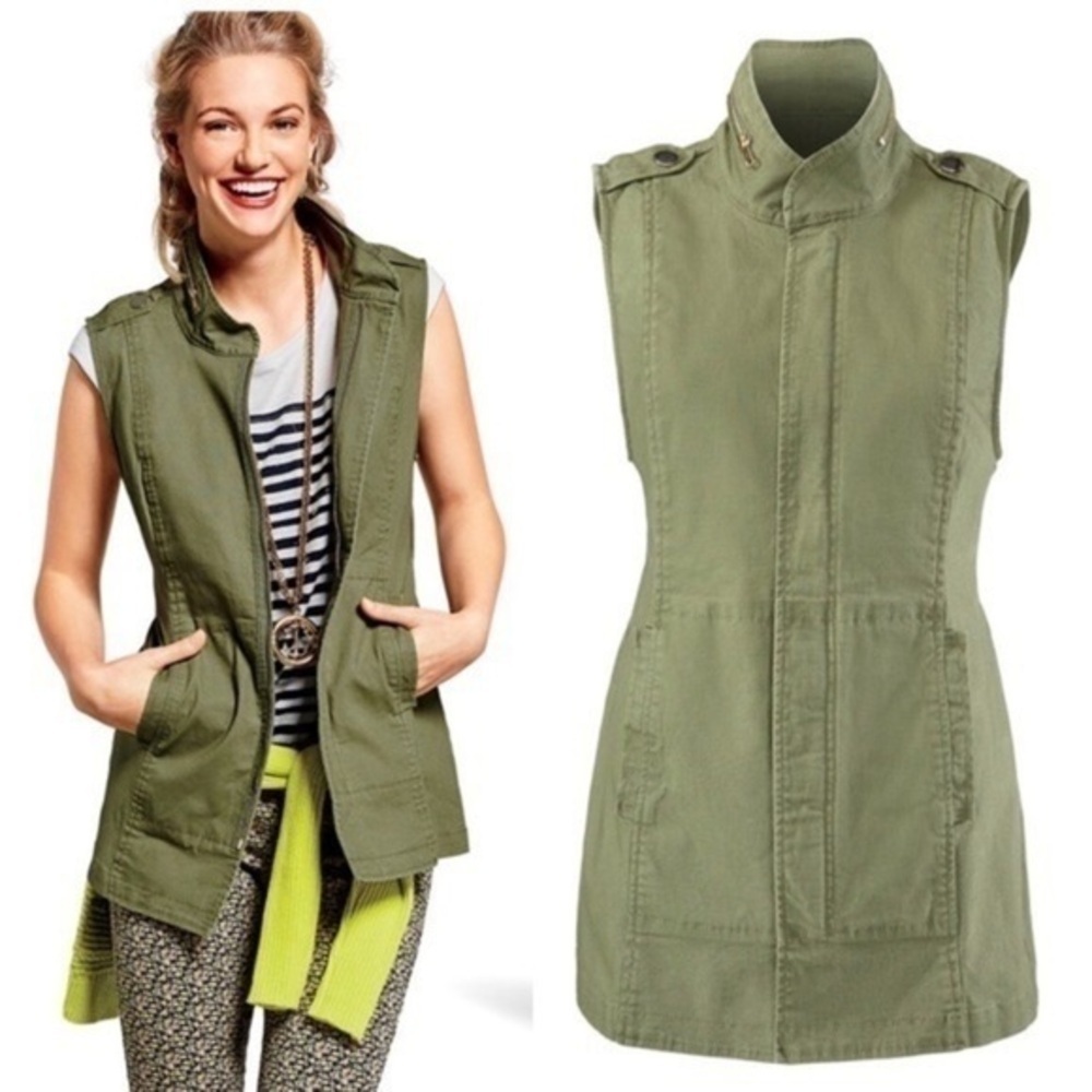 🫒 CAbi Explorer Utility Vest Olive Green Army Style Size M